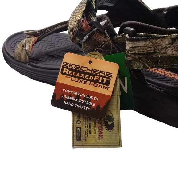 Skechers Men's NEW Sargo Namor Luxe Foam Camouflage Sandals Hook & Loop Straps - Picture 2 of 13